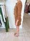 Brown textured knit jacket