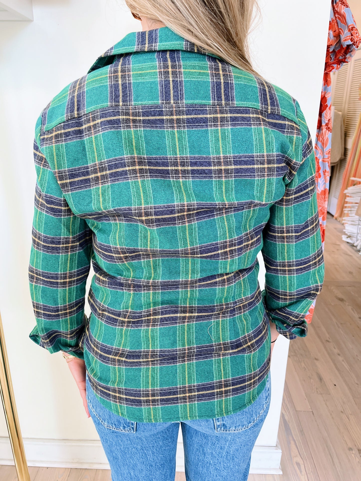 Japanese flannel fitted shirt