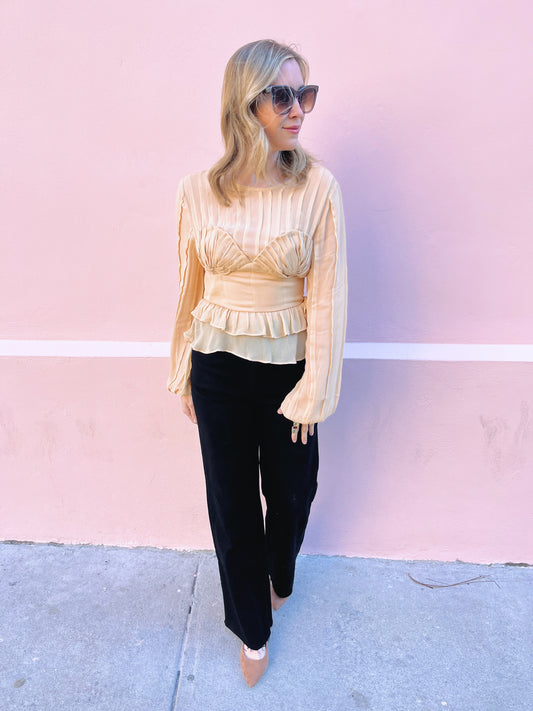 Pleated Bust Blouse