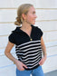 Black stripe sleeveless sweater