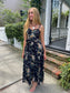 Floral bustier maxi