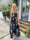 Floral bustier maxi