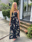 Floral bustier maxi