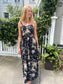 Floral bustier maxi