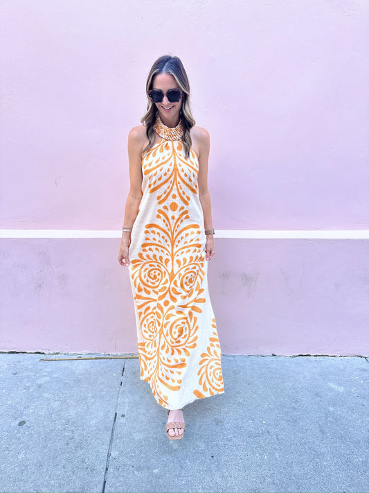 Ipanema linen maxi dress