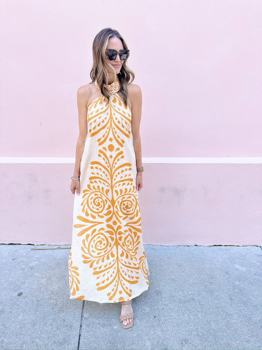 Ipanema linen maxi dress