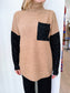 Camel pocket sweater