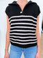 Black stripe sleeveless sweater