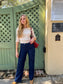 Ribbed Knit Ruched Top