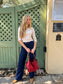 Ribbed Knit Ruched Top