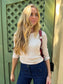 Ribbed Knit Ruched Top