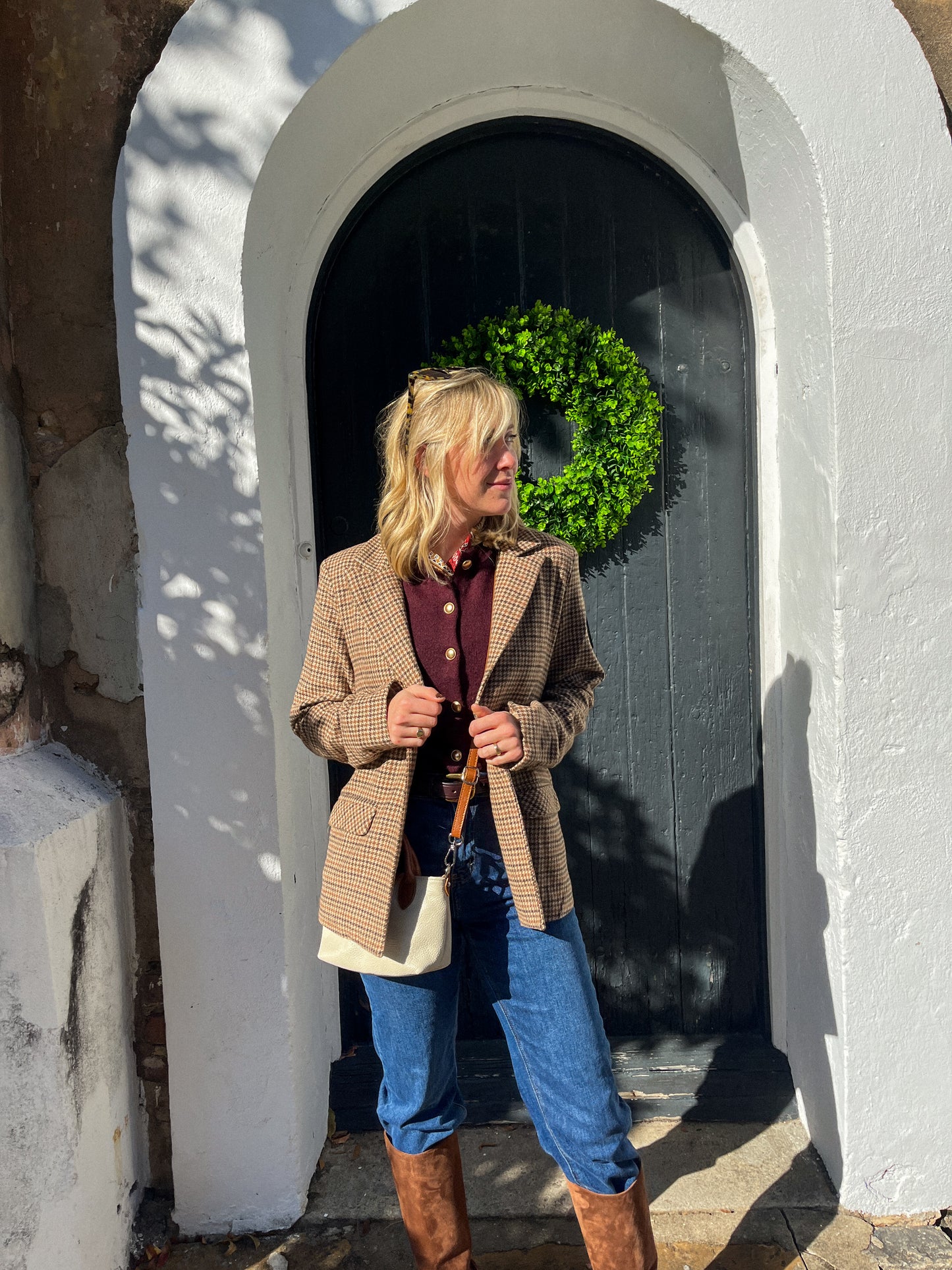 Elizabeth Houndstooth Blazer