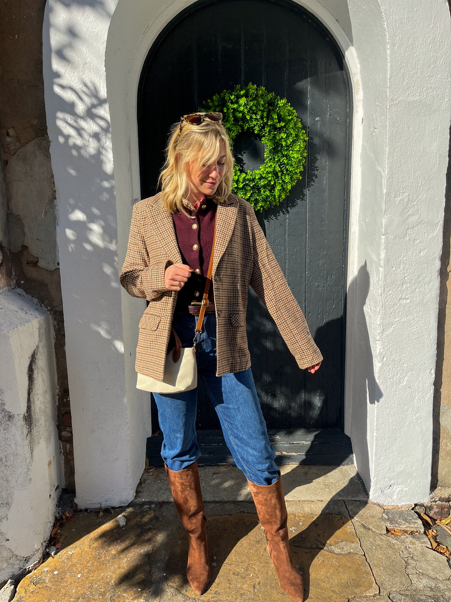 Elizabeth Houndstooth Blazer