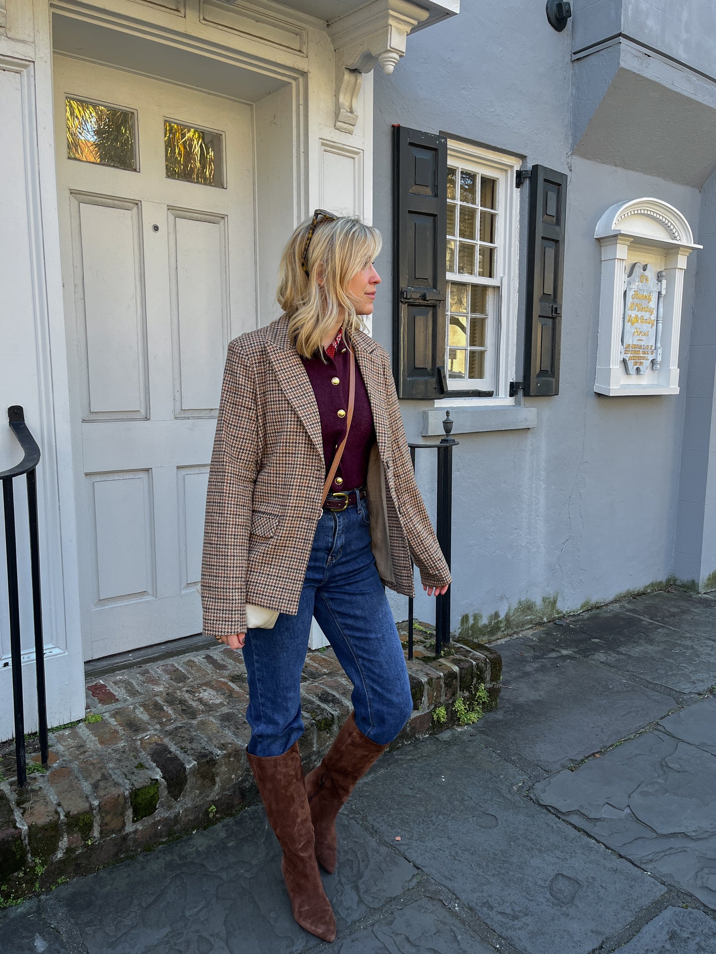 Elizabeth Houndstooth Blazer