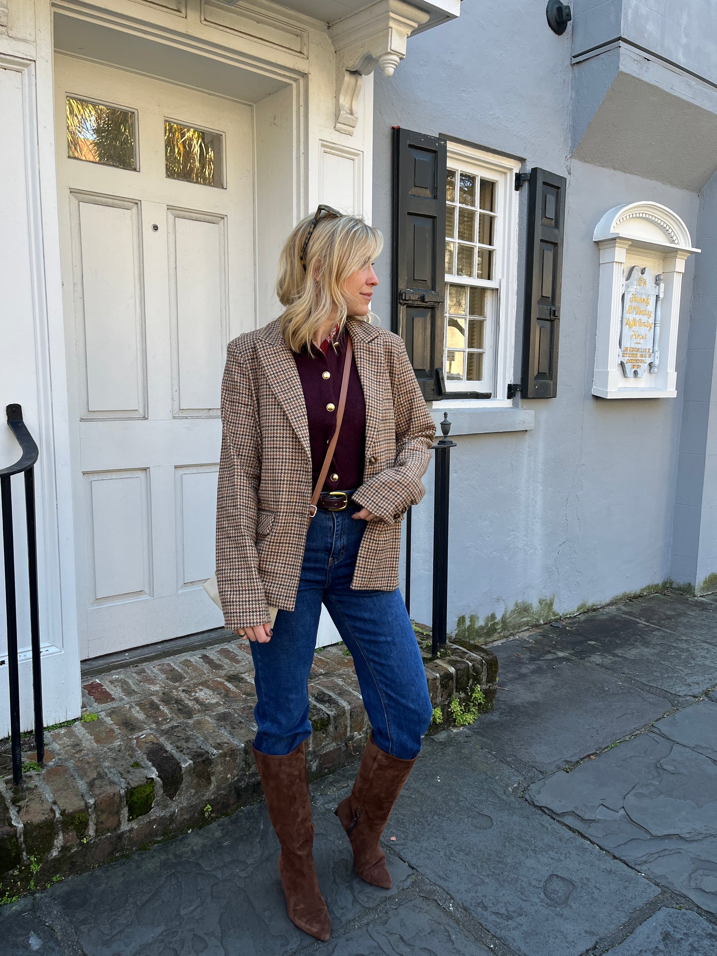 Elizabeth Houndstooth Blazer