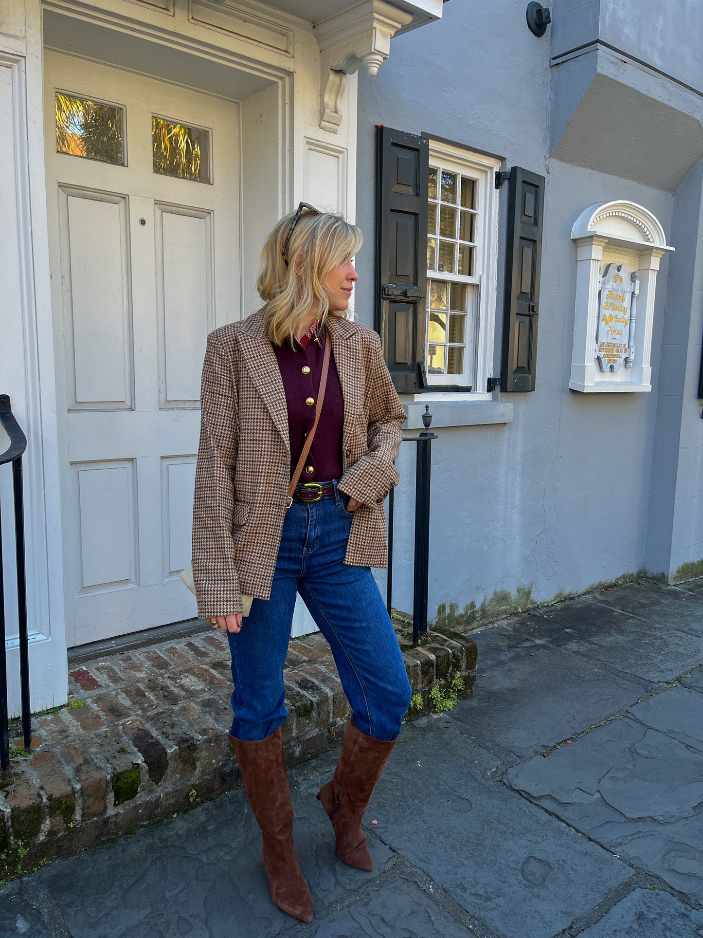 Elizabeth Houndstooth Blazer