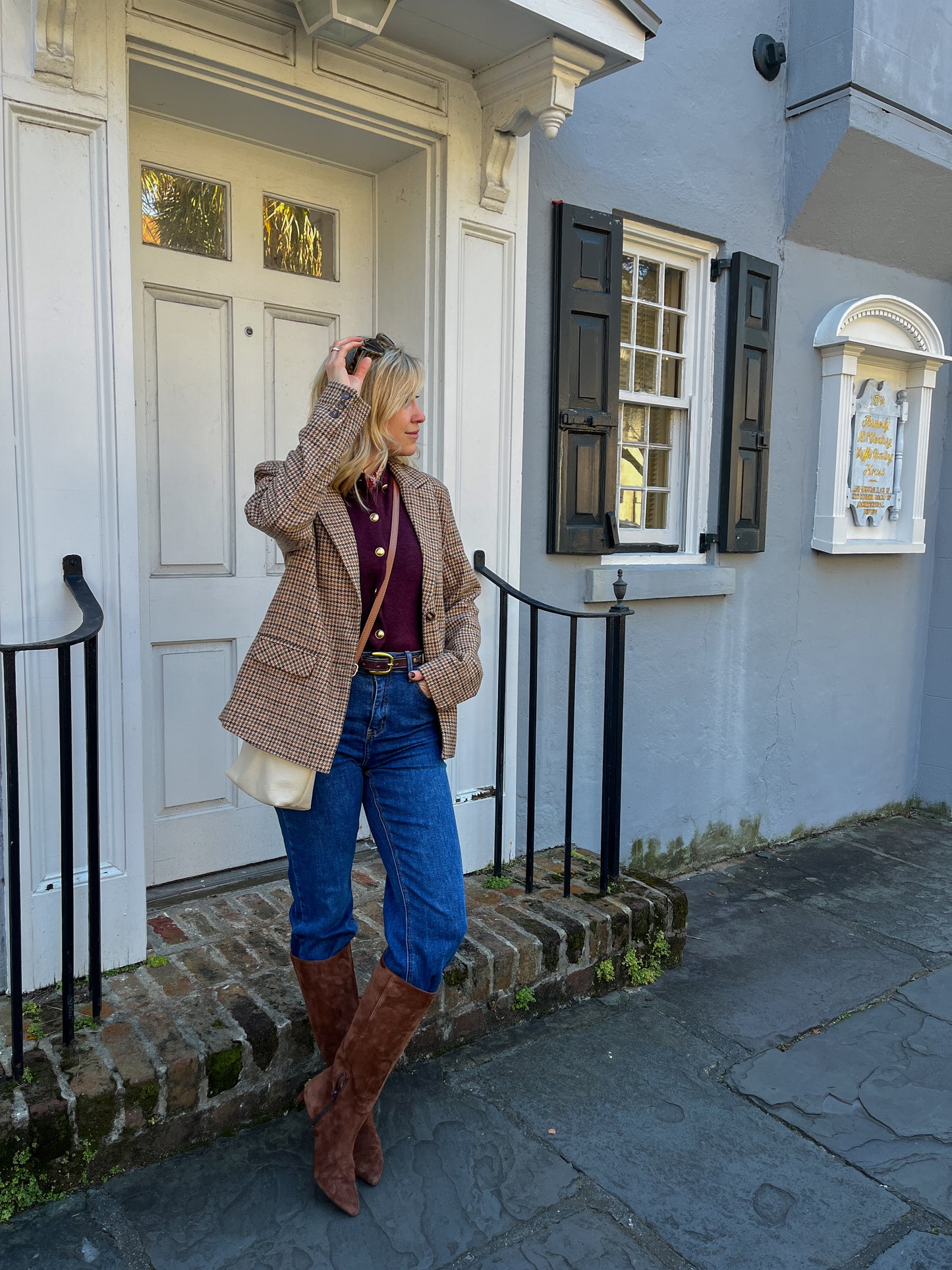 Elizabeth Houndstooth Blazer